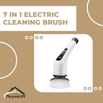 7-in-1 electric cleaning brush with ThryveLift logo on a beige background
