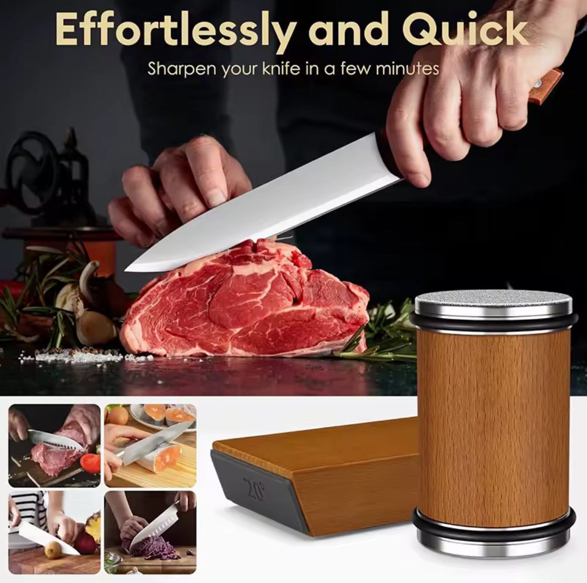 Magnetic Rolling Knife Sharpener